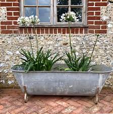 Metal flower pot balcony garden planter iron hanging flower barrel. Large Metal Garden Planters For Sale In Uk View 40 Ads
