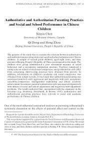 Parents may be afraid to hear bad news about their ch. Pdf Authoritative And Authoritarian Parenting Practices And Social And School Performance In Chinese Children