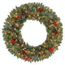 Martha Stewart Living 36 In Pre Lit Winslow Fir Artificial Christmas Wreath Christmas Wreaths With Lights Artificial Christmas Wreaths Large Christmas Wreath