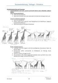 Zusammenfassung Biologie Evolution