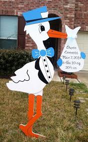 Stork Sign Lawn Greeting Boy Stork Lawn Announcement Sign Welcome Home Baby Sign New Baby Lawn Sign Stork Welcome Home Baby Diy Baby Gifts Stork Yard Sign