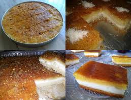 طريقة عمل البسبوسة بالقشطة بطريقة أكثر من رائعة وطعم لا يقاوم والشرح بالصور عالم الطبخ والجمال Cooking Recipes Food Cooking Art