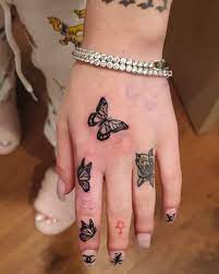 Me All These Butterflies Bhadbhabie I Want My Body Exhibited In Florida S Butterfly Museu Hand Tattoos For Women Hand Tattoos For Girls Pretty Hand Tattoos