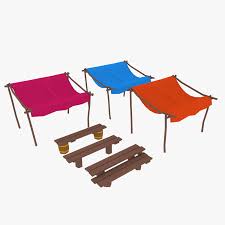 Lowpoly Market Stall Lowpoly Market Stall Market Stalls Outdoor Chairs Stall