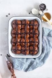 Dark Chocolate And Cardamom Hot Cross Buns With Chocolate Pastry Cream Cross These Are The Perfect Twist Chocolate Pastry Hot Cross Buns Hot Cross Buns Recipe