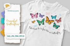 Download Graceful Butterflies With Motivational Quote Svg Jpg Png 711927 Illustrations Design Bundles