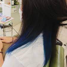 愛知県豊明市の笑顔をつくる 理 美容師 杉田 あいはinstagramを利用しています 黒 青の組み合わせ すきです 青色インナーカラーは一見 あれ と思ってしっかり見ると色が入っている とか 光に当たった時に ぱんっ long hair styles hair styles summer