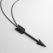 Arrow Necklace The Night Archer In Matte Black Large Arrow Arrow Pendant Necklace Extra Long Necklace Glowing Necklace