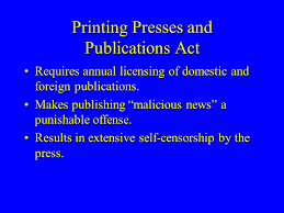 An act to provide for declaration for the keeping of printing presses and the printing and publication of newspapers and for registration of books. Malaysian Media Ownership And Control Ppt Video Online Download