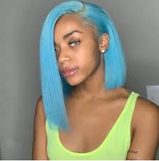 Black And Blue Bob Wig Blue Bob Wig Summer Style Atlantaweaves Atlweaves Thechoppedmobb Silkpressqueen Frontalinstall B Human Hair Lace Wigs Hair Styles Hot Beauty Hair