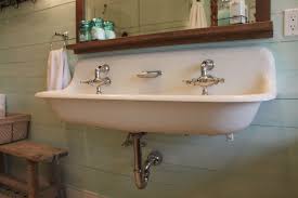 this vintage kohler trough sink came