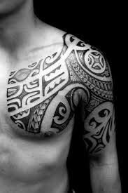 We use cookies to personalise content and ads to provide social media features and to analyse our traffic. Polynesischer Tribal Stil Ornament Dunkles Schwarzes Tattoo An Arm Und Brust Tattooimages Biz
