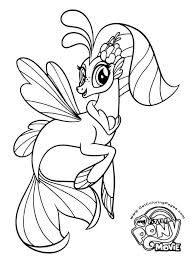My Little Pony The Movie Coloring Page Princess Skystar Seapony My Little Pony Coloring Mermaid Coloring Pages My Little Pony Printable