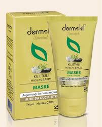 Dermokil Kil Etkili Hassas Bakim Maske 25 Kuru Ve Hassas Ciltler 50 G Maskeler Yuz Maskeleri Kilim