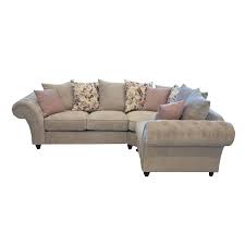 Windsor Chesterfield Fabric Right Hand Corner Sofa In Stone Just Sit On