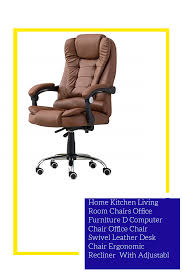 home kitchen living room chairs office furniture d computer chair office chair swivel leather desk chair ergonomic recliner with adjustable footrest height adju