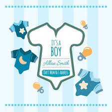 Baby Shower Card Para Menino Convite Festa Cartao Imagem Png E Vetor Para Download Gratuito Baby Shower Greeting Cards Baby Shower Cards Cards