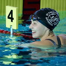 Lara Klein vom Celler Schwimm-Club und Nico Wahl vom TSV Wietze bei  Deutscher Kurzbahnmeisterschaft