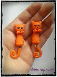 Pendientes De Boton Fruits Basket Kyo Sohma Gato Pendientes En Fimo Hecho A Mano Por Chibiamigurumi En Fruits Basket Anime Fruits Basket Manga Cat Earrings