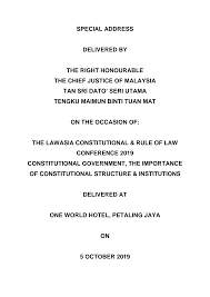 This situation provides the space and opportunity to these bodies to move freely, as well as having its own role. Http Www Kehakiman Gov My Sites Default Files 2020 03 Special 20address 20 20lawasia 20constitutional 20 26 20rule 20of 20law 20conference Pdf