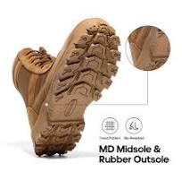 Men's Leather & Suede Water-Resistant Military Work Boots ...