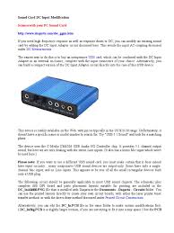 You can control how the volume of the sound changes over time by setting an adsr in the sound card, you can make a channel act as a modulating signal for another channel using sound.setam(carrierchannel: Sound Card Dc Input Modification Operational Amplifier Usb