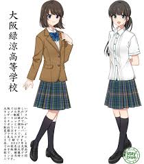stayblue 学校制服図鑑 on twitter アニメの服を描く セーラー服 イラスト デジタルアートの女の子