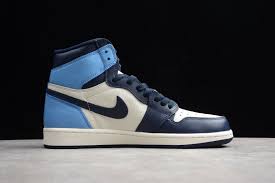 Blue and white jordan basketball shoes. Nike Air Jordan 1 Retro High Og Obsidian Blue White Aj1 Mens Basketball Shoes 555088 140 Reactrun
