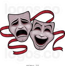 Royalty Free Vector Of A Comedy And Tragedy Theater Drama Mask Logo By John Schwegel 5142 Jpg 1024 1044 Theatre Masks Drama Masks Comedy Tragedy Masks