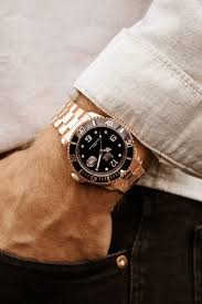 Black And Rose Gold Mens Watch Ice Steel Rose Gold Trendy Watches Rose Gold Steel