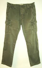 Hollister New Mens Cargo Pants Olive Green Military Style Straight Fit 34 X 34 Hollister Cargopants Cargo Pants Men Cotton Cargo Pants Cargo Pants