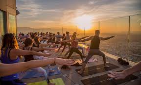 sunrise yoga in los angeles at oue skye