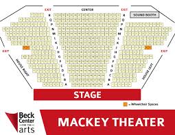 seating charts beck center for the arts