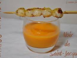 Verrine Creme De Patates Douces Brochette De St Jacques Snackees Recette Ptitchef Brochette De St Jacques Recette Cuisine Minceur Patates