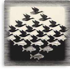 Sky And Water I Maurits Cornelis Escher Canvas Print By Codybradley Escher Art Mc Escher Escher Tessellations