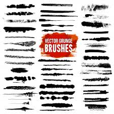 12 fine lineart brushes for illustrator. Free Vector Brush Style Illustrator Set