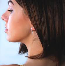 Gold Spike Earrings, Huggie Hoop Earrings, Gold Dangle Earrings, Small Hoop  Earrings, Dainty Hoop Earrings, Sterling Silver, Mom Gift, AF104