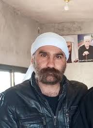 Abu Mansur Azzam, one of the members of Druze group Rijal al-Karama. I  remember interviewing him five years ago about protests in al-Suwayda'  during the days of the former regime. Today I