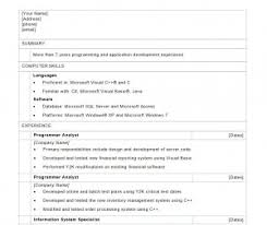 computer programmer resume template