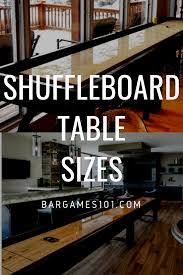 Shuffleboard Table Sizes Shuffleboard Table Shuffleboard Table Sizes