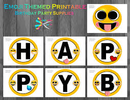 Emoji faces printable {free emoji printables}. Emoji Printable Birthday Supplies Emoticon Smiley Happy Face Decorations