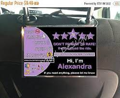 On Sale Now Uber Lyft 5 Star Ratings Sign Car Display Cards Uber Hacks Lyft Uber Driver