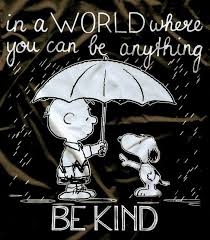 In A World Where You Can Be Anything Be Kind Snoopy Quotes Peanuts Quotes Words