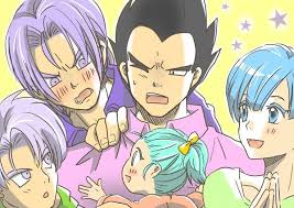 Bulma Vegeta Bulla Kid Trunks And Mirai Trunks Visit Now For 3d Dragon Ball Z Compression Shirts Now On S Vegeta And Bulma Anime Dragon Ball Anime Family