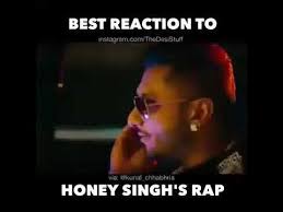Yo yo honey Singh best reaction to his rap 😂