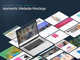 The free psd mockup file consists of smart objects. Isometric Website Mockup Free Psd Ui Download