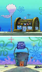 Krusty Krab Vs Chum Bucket Template Memetemplatesofficial