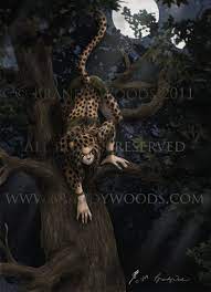 Werecheetah Cheetah Furry Anthro Girl Dark Fantasy Art Print - Etsy
