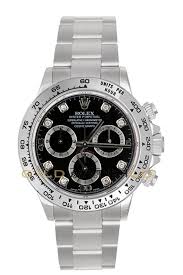 Rolex 40mm 18k White Gold Daytona Model 116509 Black Diamond Face Gold Daytona Rolex Diamond Face