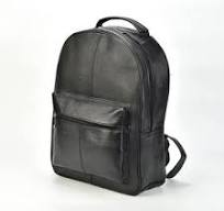 Stylish Black Leather Backpack